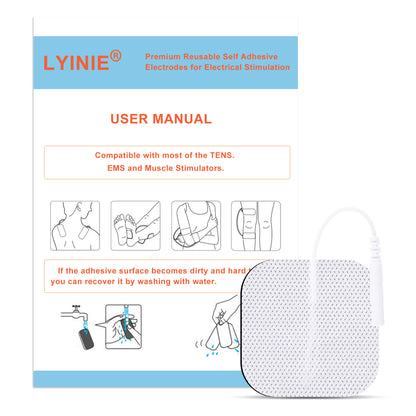 LYINIE TENS Unit Replacement Pads 48 Pcs, Premium Quality OTC TENS Unit Pads, 2" X 2" - Compatible with Most TENS Machines, Replacement Electrodes Value Pack